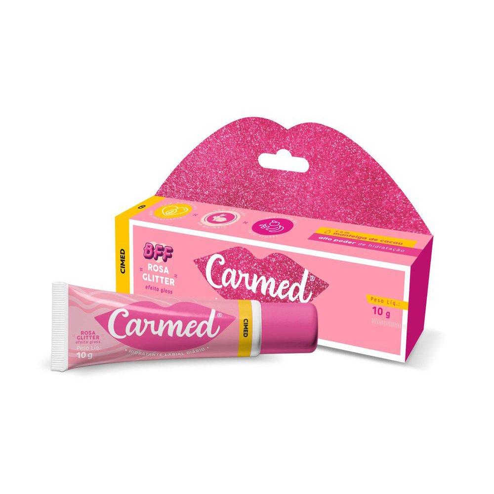Hidratante Labial Carmed Bff Rosa Glitter Efeito Gloss 10g - 2