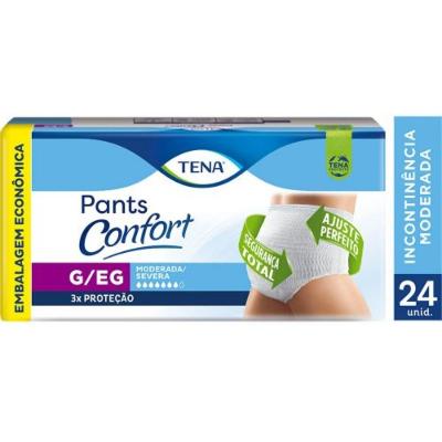 Roupa Íntima Tena Pants Confort Embalagem Econômica G/eg 24 Unidades