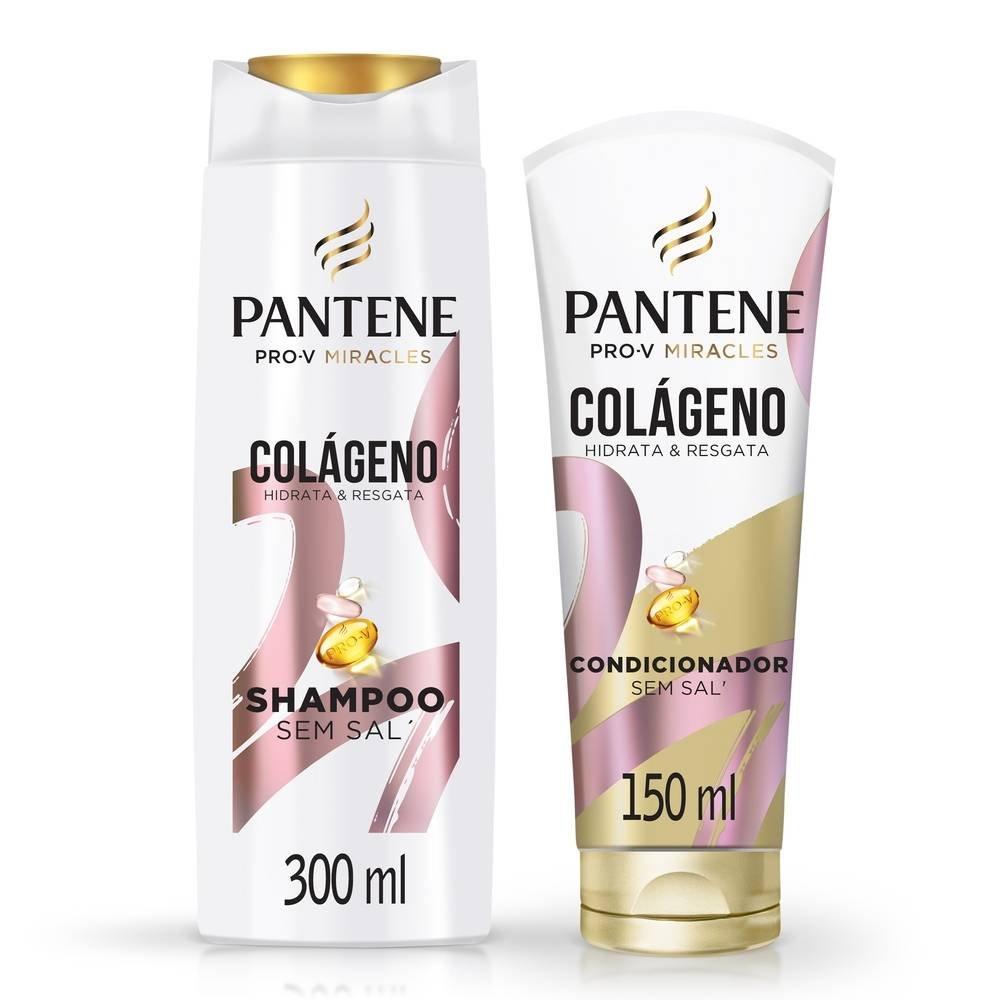 Kit Pantene Pro-v Miracles Colágeno Hidrata & Resgata Shampoo 300 Ml + Condicionador 150 Ml - 6