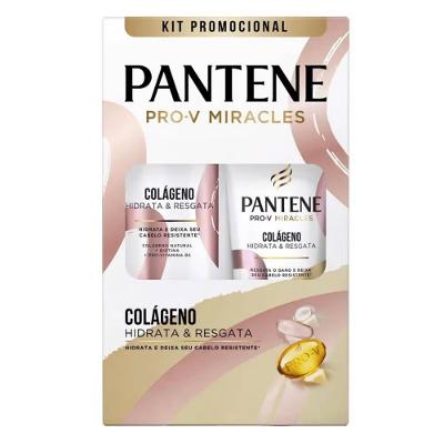 Kit Pantene Pro-v Miracles Colágeno Hidrata & Resgata Shampoo 300 Ml + Condicionador 150 Ml