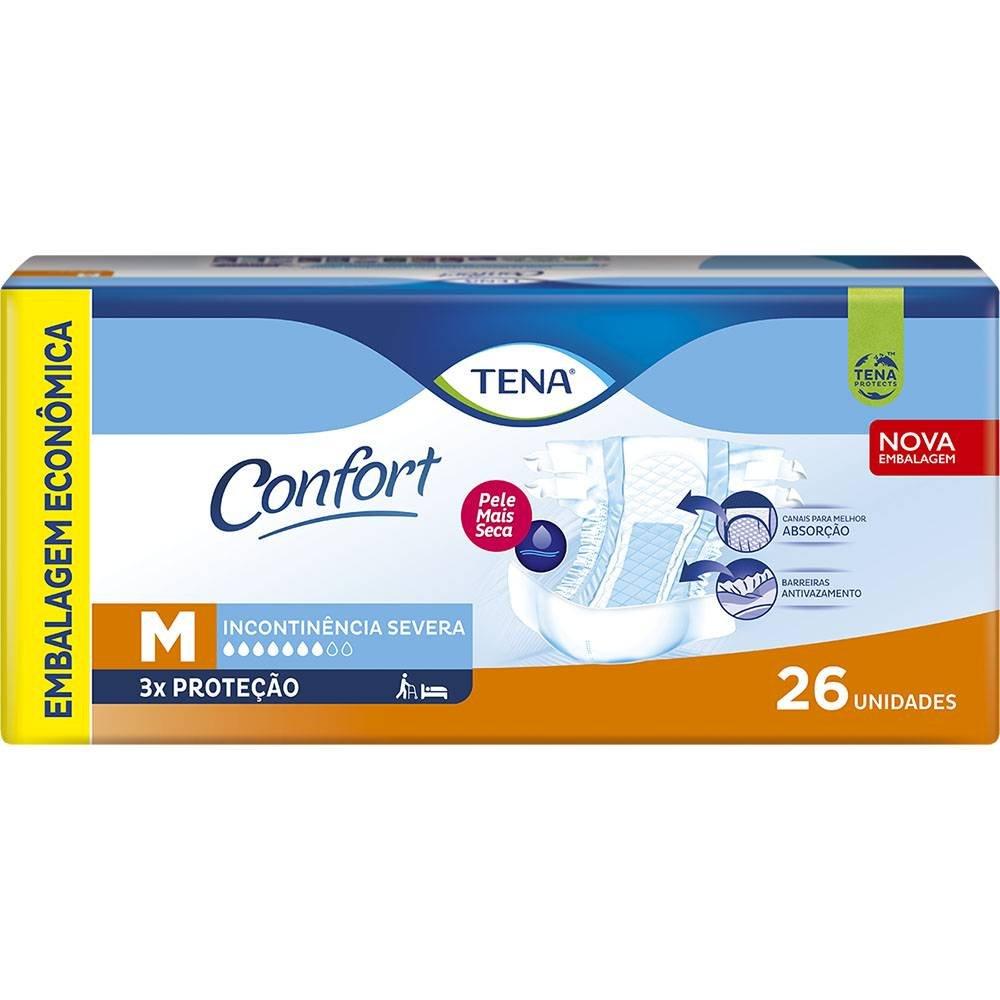 Fralda Geriátrica Tena Confort Embalagem Econômica M 26 Unidades - 2