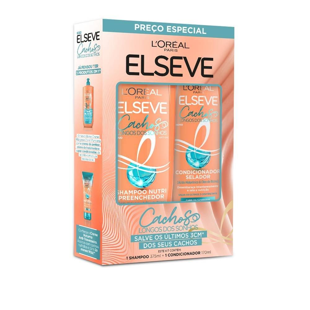 Kit Elseve Cachos Longos Dos Sonhos Shampoo 375ml + Condicionador 170ml - 6