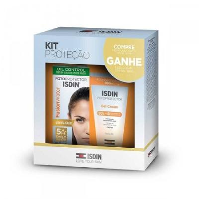 Kit Isdin Protetor Solar Fusion Water Fps 60 50ml + Gel Cream Fps 50 100ml