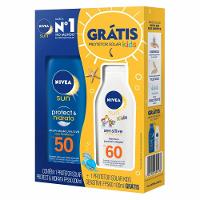 Kit Protetor Solar Nivea Fps50 200ml Grátis Protetor Solar Nivea Kids Sensitive Fps60 100ml - 1