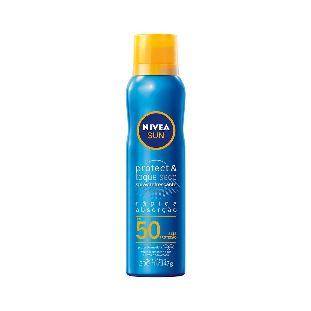 Protetor Solar Spray Aerosol Nivea Sun Protect & Toque Seco Fps50 200ml - 1