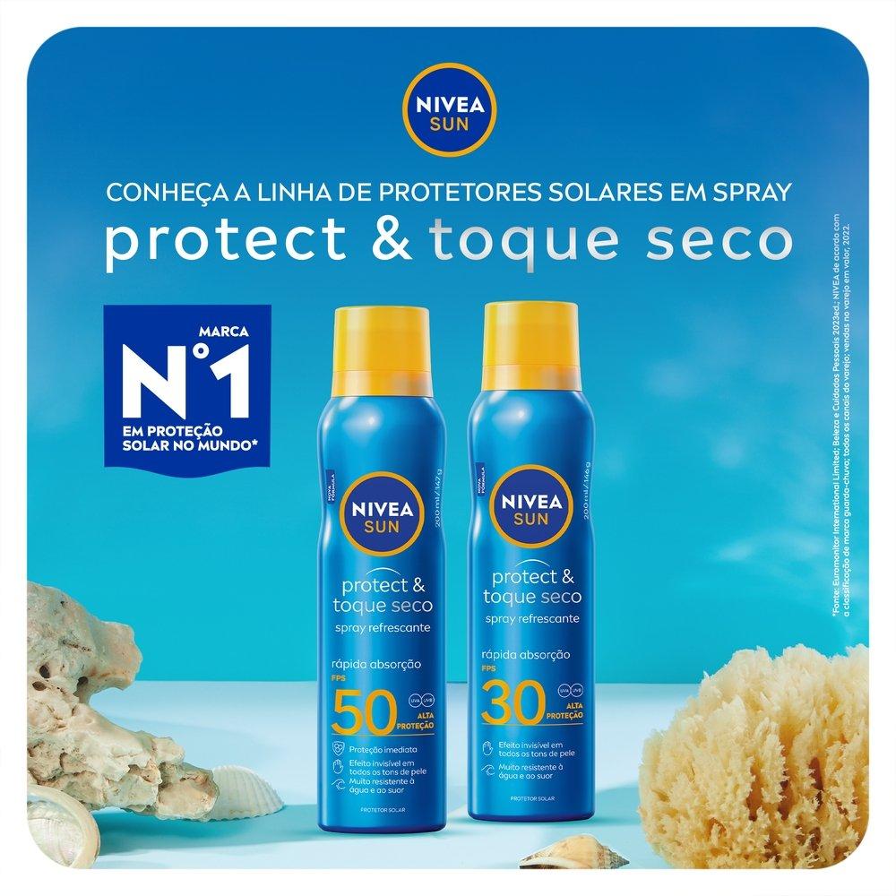 Protetor Solar Spray Aerosol Nivea Sun Protect & Toque Seco Fps50 200ml - 4