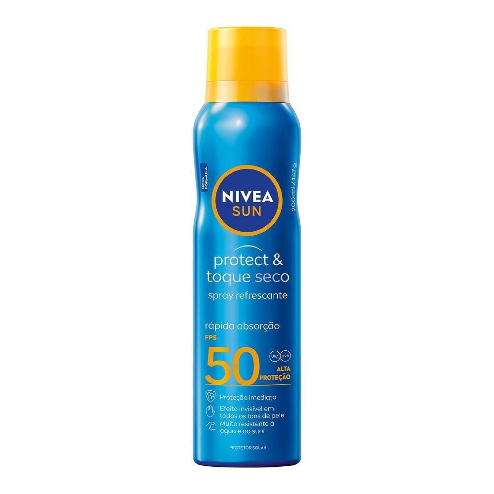 Protetor Solar Spray Aerosol Nivea Sun Protect & Toque Seco Fps50 200ml - 5