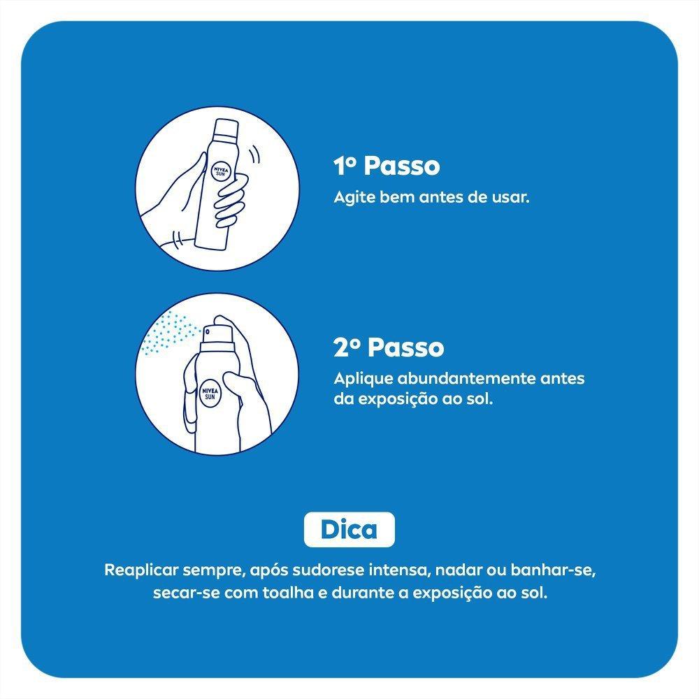 Protetor Solar Spray Aerosol Nivea Sun Protect & Toque Seco Fps50 200ml - 12