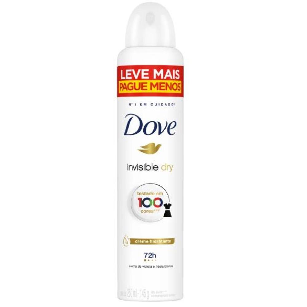 Desodorante Antitranspirante Aerosol Dove Invisible Care 48h 250ml - 6