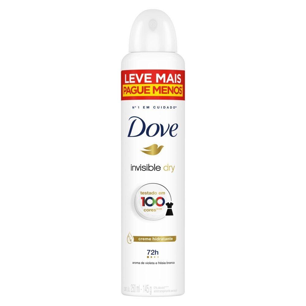 Desodorante Antitranspirante Aerosol Dove Invisible Care 48h 250ml - 2