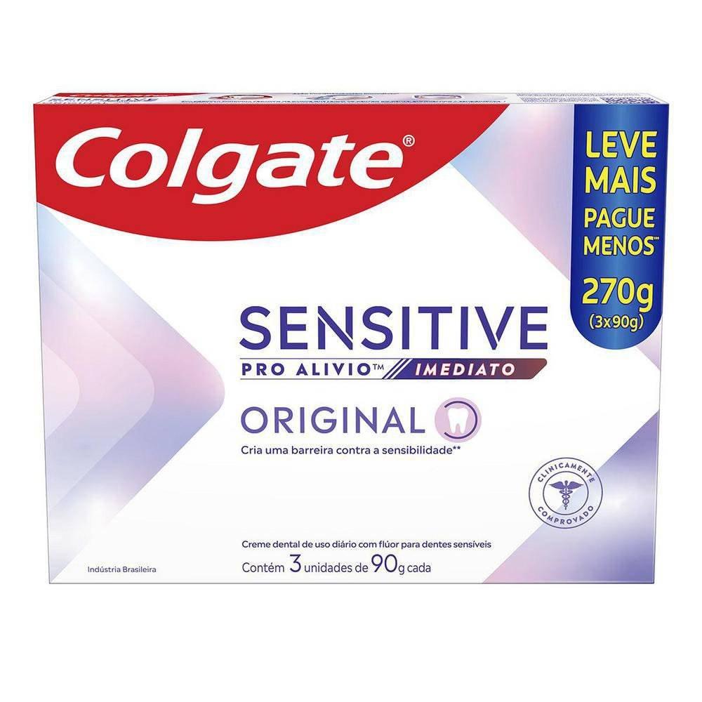 Kit Creme Dental Para Sensibilidade Colgate Sensitive Pro Alívio Imediato Original 90g 3 Unidades - 17