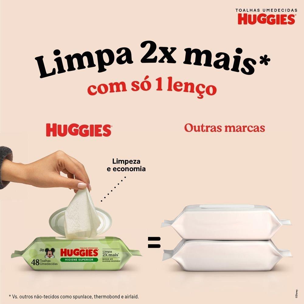 Lenços Umedecidos Huggies Higiene Superior Limpa 2x Mais Leve 4 Pague 3 - 192 Unidades - 2