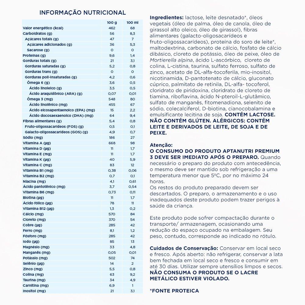 Fórmula Infantil Aptanutri Premium 3 800g - 4