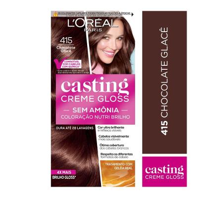 Tinta De Cabelo Casting Creme Gloss De L’oréal Paris 415 Chocolate Glacê 246g