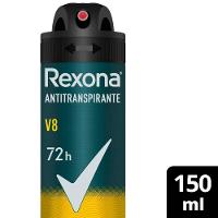 Desodorante Antitranspirante Aerosol Masculino Rexona V8 72 Horas 150ml - 7