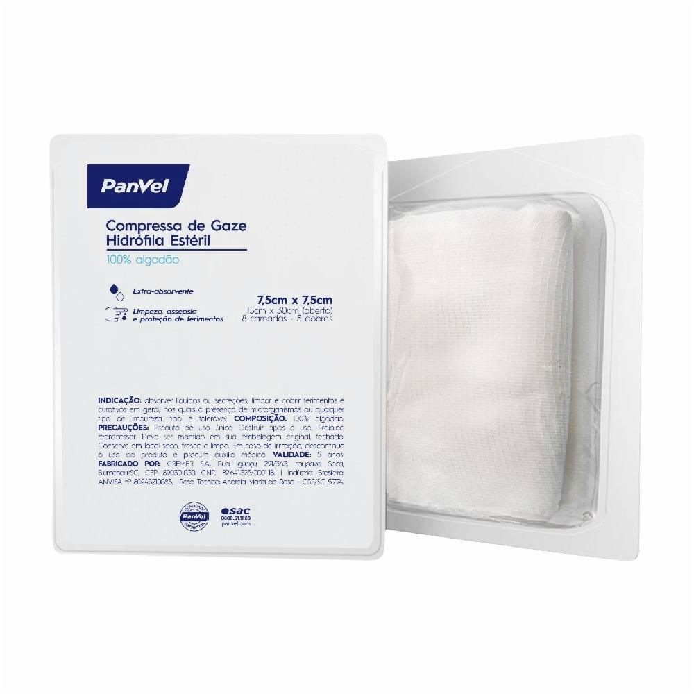 Compressa Gaze Esteril Panvel Com 10 Unidades - 1