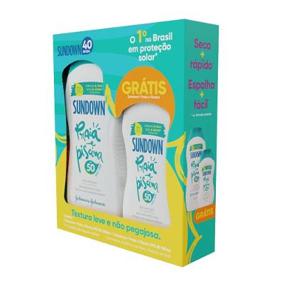 Kit Protetor Solar Sundown Praia E Piscina Fps50 200ml Ganhe Protetor Solar Sundown Fps50 120ml