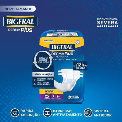 Fralda Adulto Bigfral Dermaplus Xg 7 Unidades