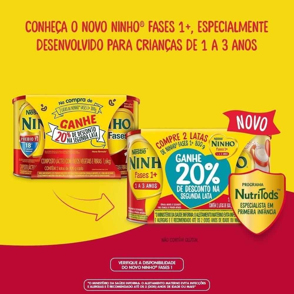 Kit Fórmula Infantil Ninho Fases 1+ 800g - 20% De Desconto Na 2ª Lata - 3