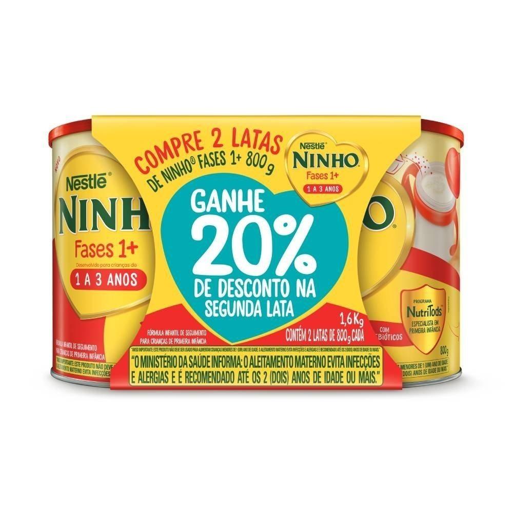 Kit Fórmula Infantil Ninho Fases 1+ 800g - 20% De Desconto Na 2ª Lata - 1