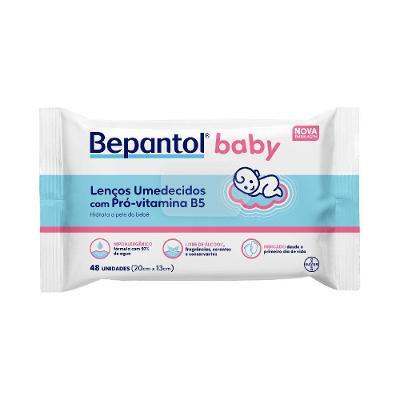 Lenços Umedecidos Hipoalergênicos Bepantol Baby Com 48 Unidades