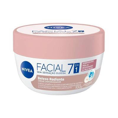 Creme Facial Uniformizador Nivea Beleza Radiante 7 Em 1 100g