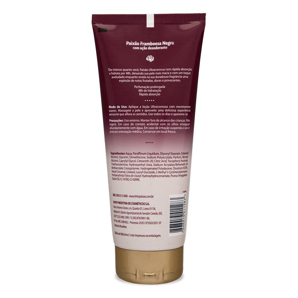 Loção Hidratante Paixão Framboesa Negra Com Hibisco Ultracremoso Ação Desodorante 200ml - 2