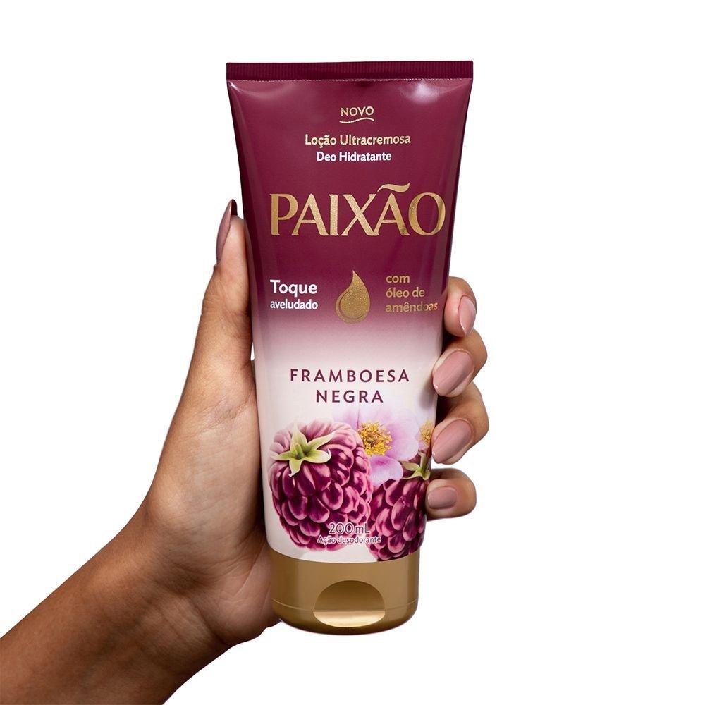 Loção Hidratante Paixão Framboesa Negra Com Hibisco Ultracremoso Ação Desodorante 200ml - 3
