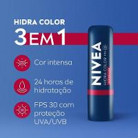 Hidratante Labial Nivea Hidra Color Vermelho Fps30 4,8g - 3