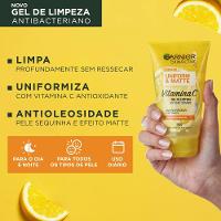 Gel De Limpeza Garnier Skinactive Uniform Matte Antibacteriano E Antioleosidade Vitamina C 150g - 3