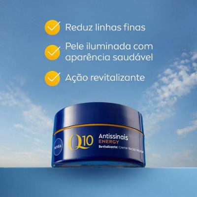 Creme Facial Nivea Q10 Energy Noite Antissinais 50g
