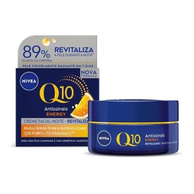 Creme Facial Antissinais Nivea Q10 Energy Noite 50g