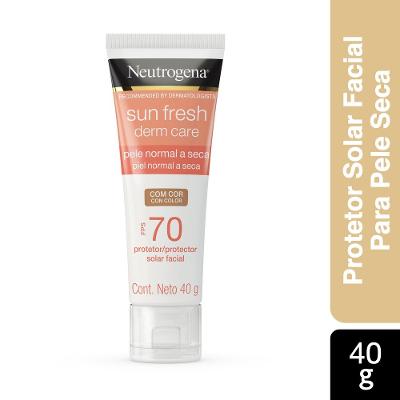 Protetor Solar Facial Neutrogena Sun Fresh Derm Care Com Cor Fps 70 40g