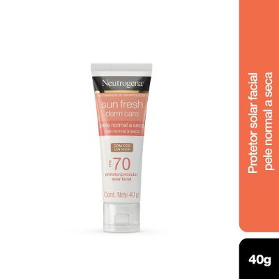 Protetor Solar Facial Neutrogena Sun Fresh Derm Care Com Cor Fps 70 40g