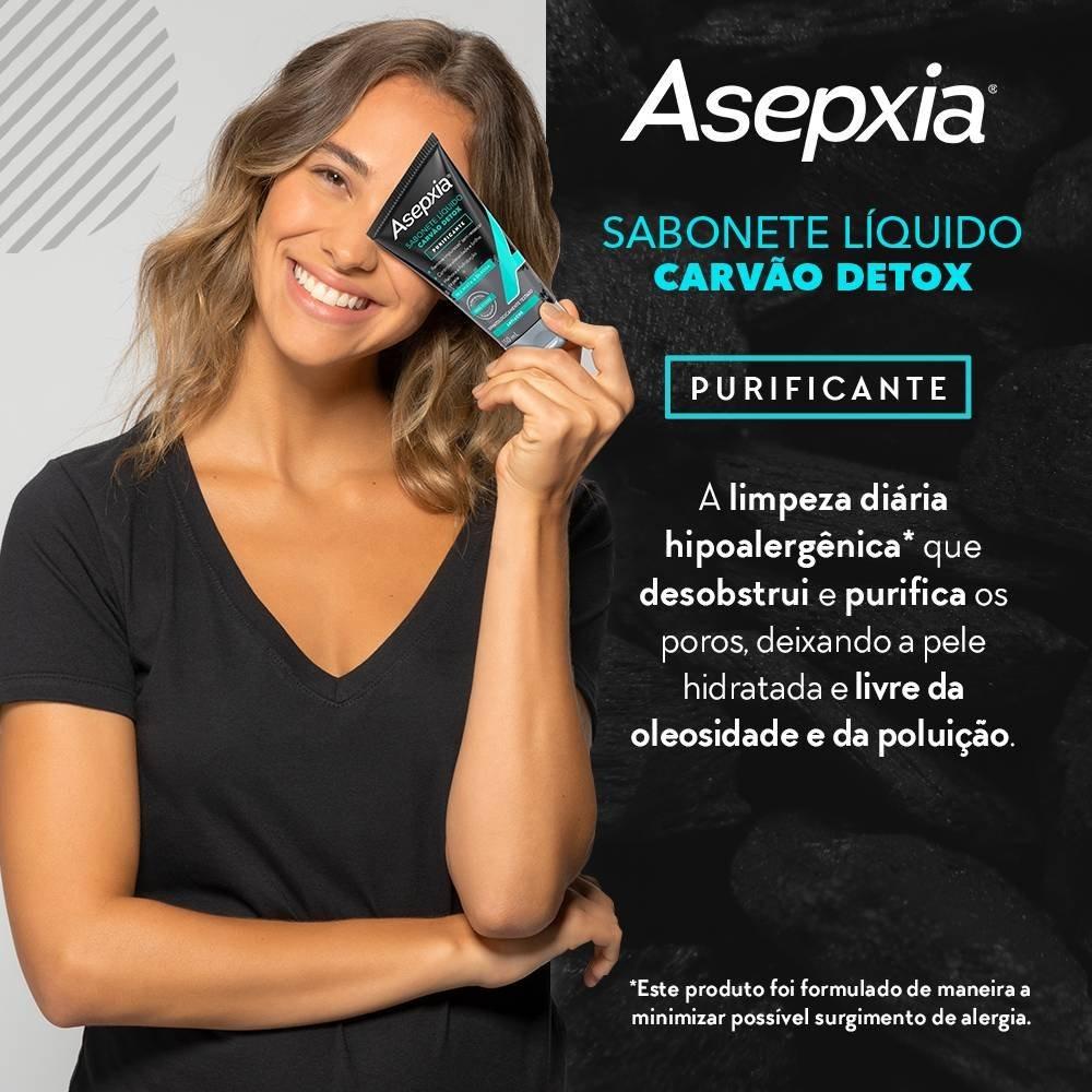 Sabonete Líquido Facial Asepxia Carvão Detox 150ml - 3