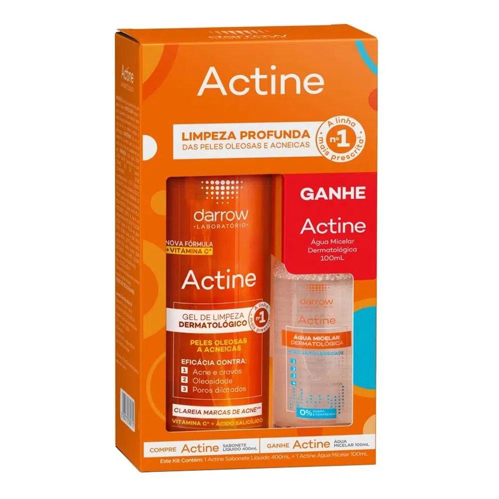 Kit Actine Sabonete Líquido 400ml Ganhe Água Micelar 100ml - 1