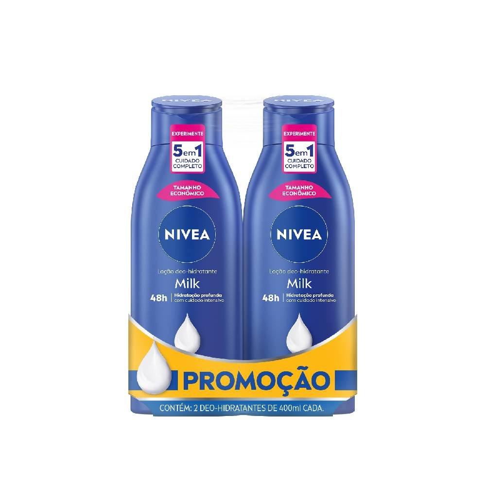 Kit Loção Hidratante Corporal Nivea Milk 400ml - 2 Unidades - 2