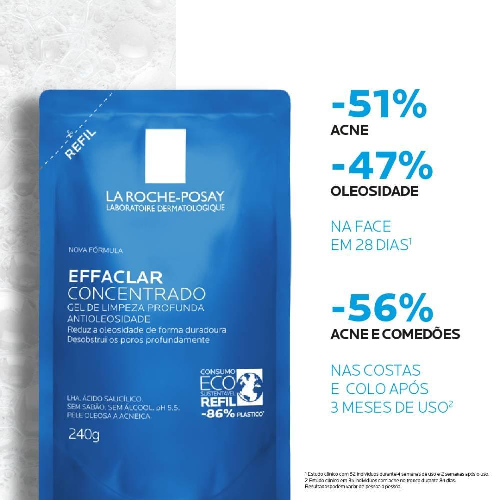 Gel De Limpeza Facial La Roche-posay Effaclar Concentrado Para Pele Oleosa Refil 240g - 3