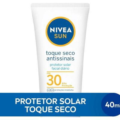 Protetor Solar Facial Nivea Sun Toque Seco Antissinais Fps 30 40ml