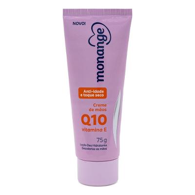 Creme Hidratante Para Mãos Monange Anti-idade Q10 E Vitamina E Com Ação Desodorante 75g