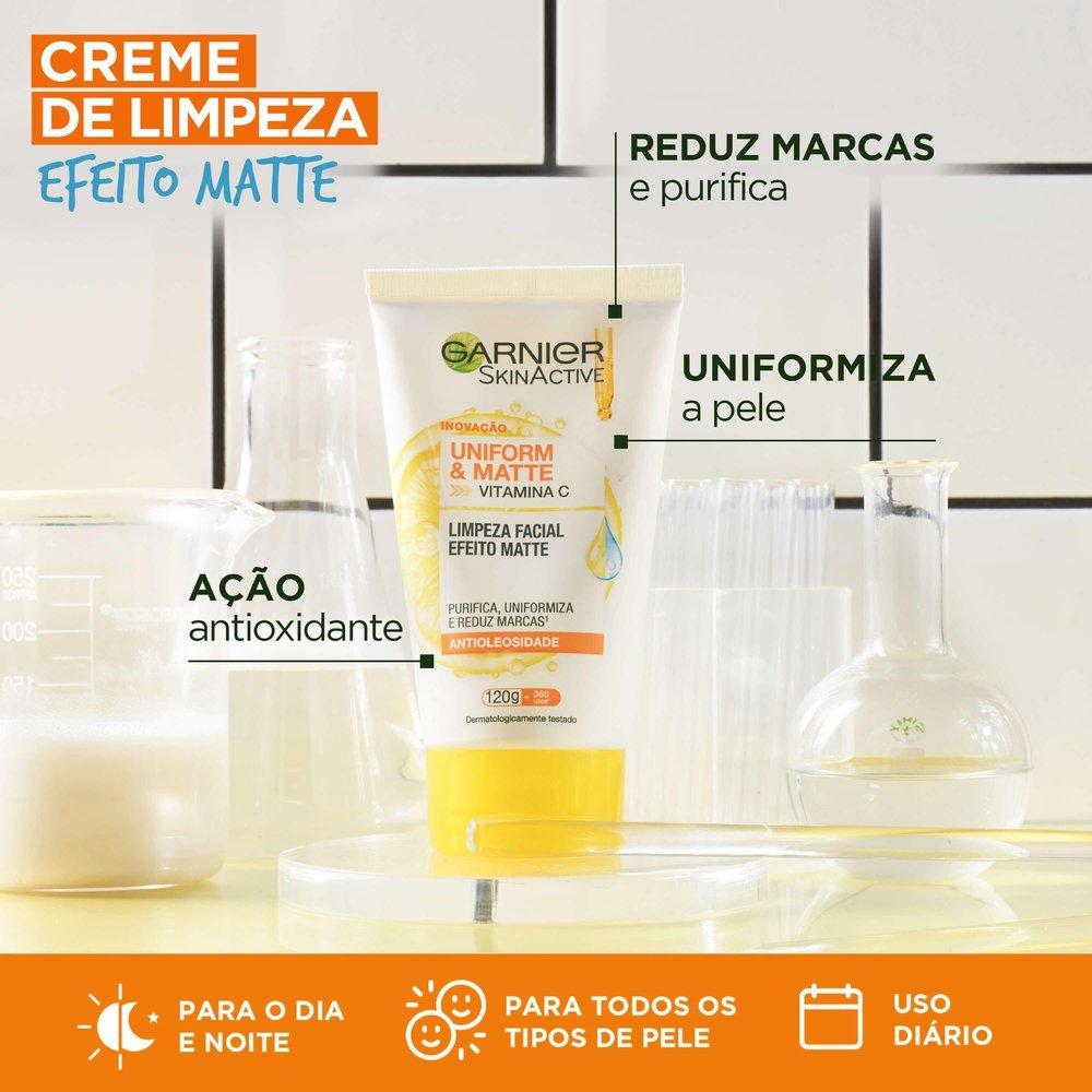 Gel De Limpeza Facial Garnier Uniform & Matte Vitamina C Antioleosidade 120g - 5