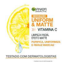 Gel De Limpeza Facial Garnier Uniform & Matte Vitamina C Antioleosidade 120g