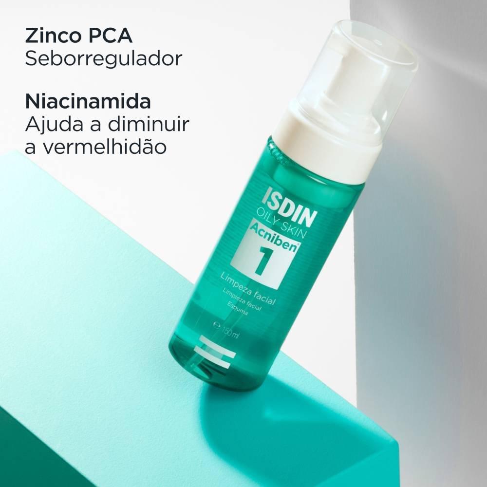 Espuma De Limpeza Facial Antioleosidade Isdin Acniben 150ml - 3
