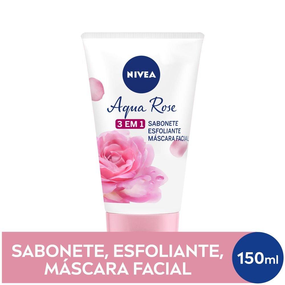 Sabonete Esfoliante Mascara Facial 3 Em 1 Nivea Aqua Rose 150ml - 2