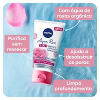 Sabonete Esfoliante Mascara Facial 3 Em 1 Nivea Aqua Rose 150ml - 8