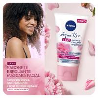 Sabonete Esfoliante Mascara Facial 3 Em 1 Nivea Aqua Rose 150ml - 5