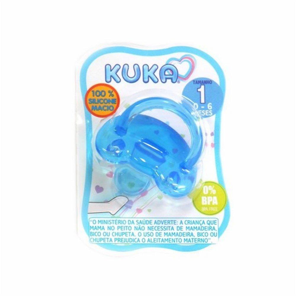 Chupeta Kuka Silicone Azul 0 A 6 Meses Com 1 Unidade - 3