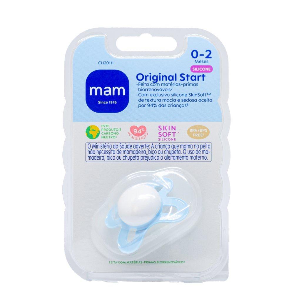 Chupeta Mam Start Azul 0 A 2 Meses Com 1 Unidade - 1