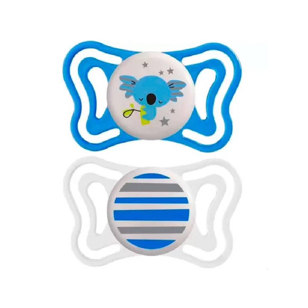 Chupeta Chicco Physio Forma Ligth Lumi Azul 6-16 Meses Com 2 Unidades - 2