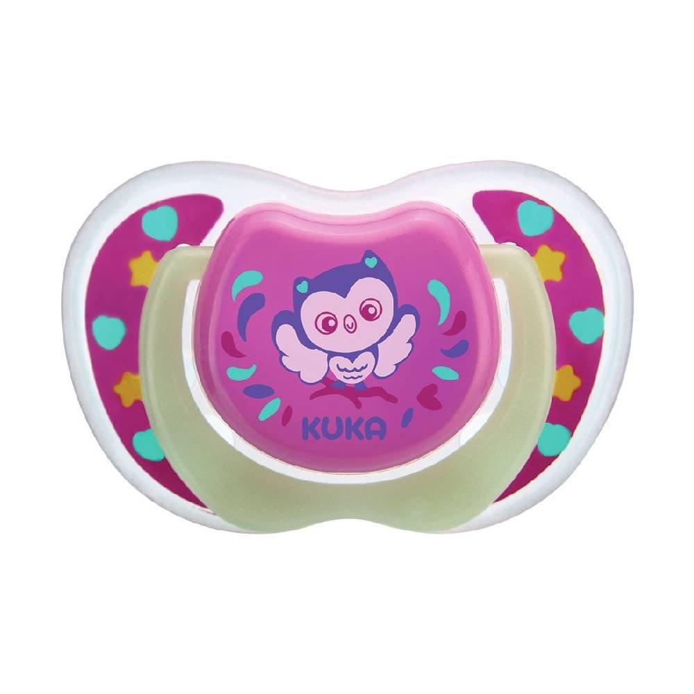 Chupeta Kuka Lumina Rosa 6 Meses + Com 1 Unidade - 1